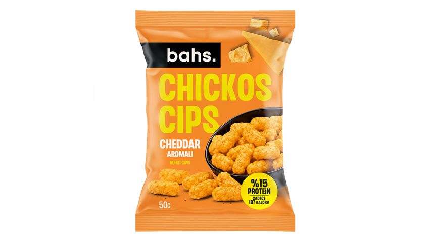 Bahs Cheddar Flavored Chickpea Chips 50 g