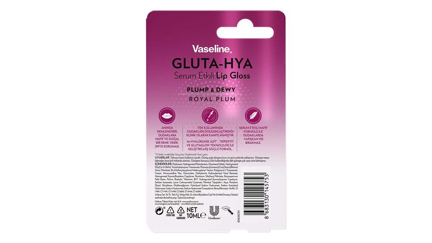 Vaseline Gluta-Hya Serum Etkili Lip Gloss Royal Plum 10 ml