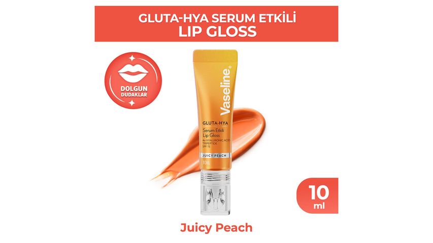 Vaseline Gluta-Hya Serum Etkili Lip Gloss Juicy Peach 10 ml