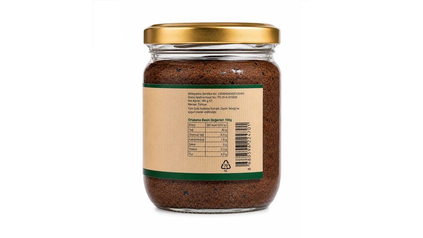 Raya Organik Siyah Zeytin Ezmesi 180 g