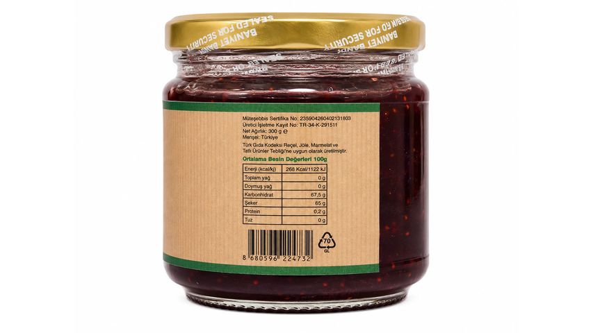 Raya Organik Çilek Reçeli 300 g