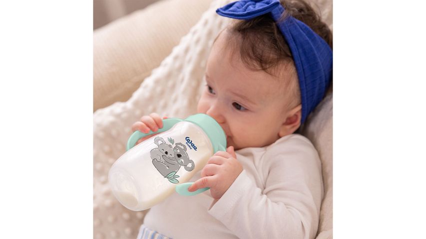 Wee Baby Safari Handle PP Feeding Bottle 250 ml - Koala