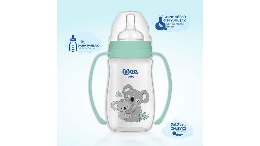 Wee Baby Safari Handle PP Feeding Bottle 250 ml - Koala