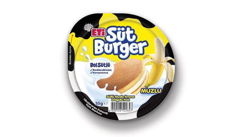 Eti Süt Burger Sütlü Muzlu Krema Dolgulu Kek 35 g