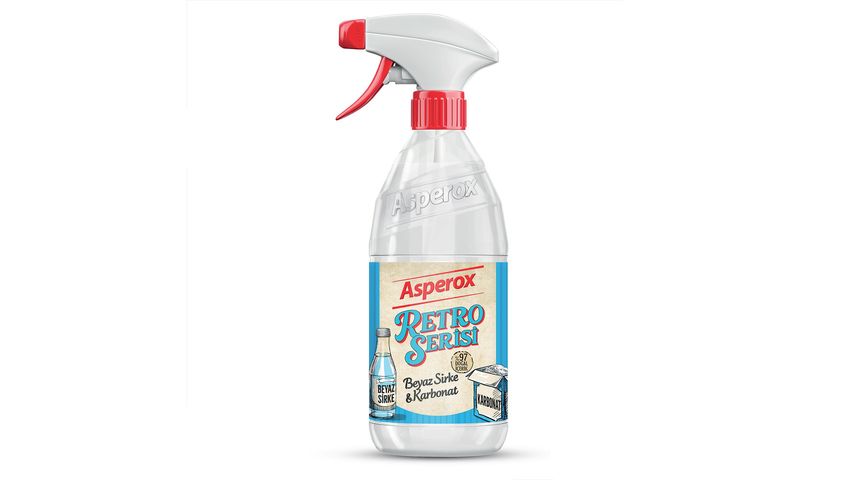 Asperox Retro Serisi Beyaz Sirke & Karbonat Çok Amaçlı Temizleyici 1 L