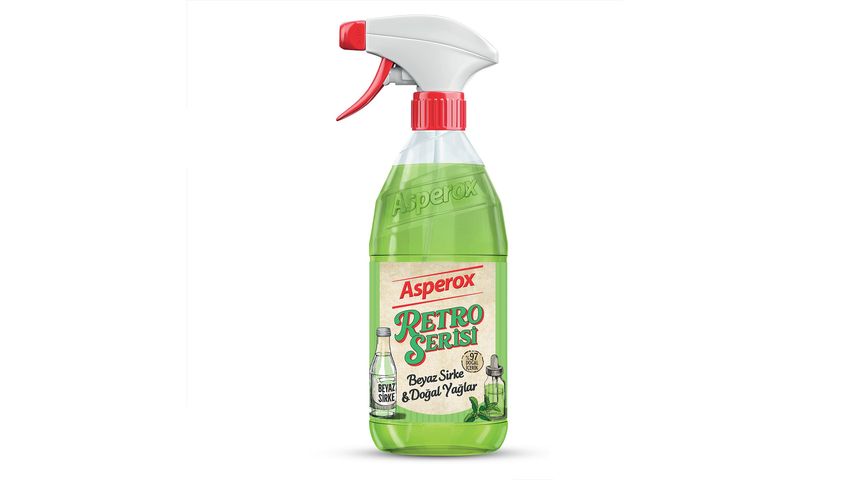 Asperox Retro Serisi Beyaz Sirke & Doğal Yağlar Çok Amaçlı Temizleyici 1 L