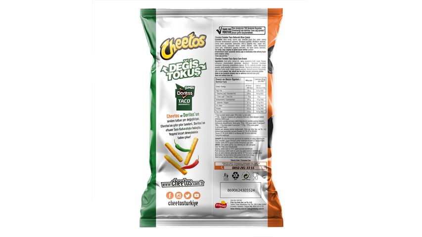 Cheetos Fırından Taco Baharatlı Süper Boy Mısır Çerezi 100 g
