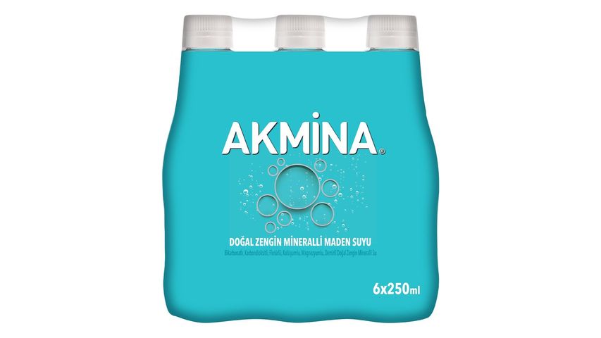 Akmina Doğal Maden Suyu 6x250 ml