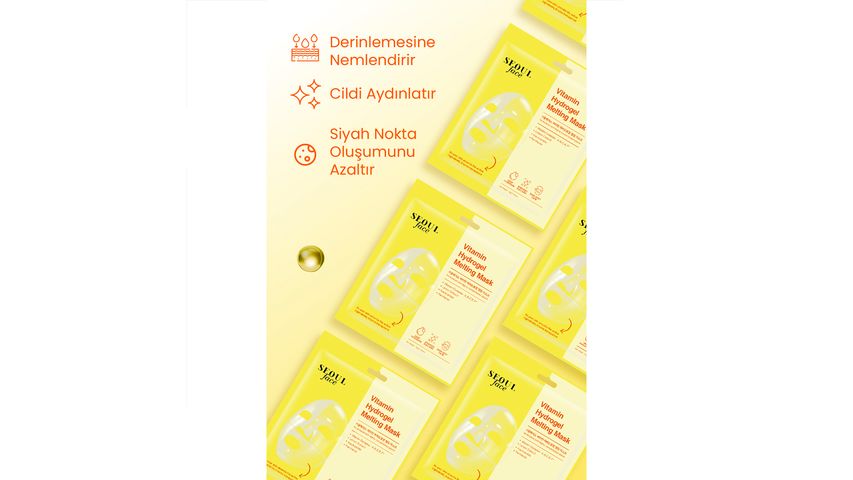 Dermal Kore Vitamin Hydrojel Şeffaflaşan Kore Nemlendirici Eriyen Yüz Maskesi 34 g