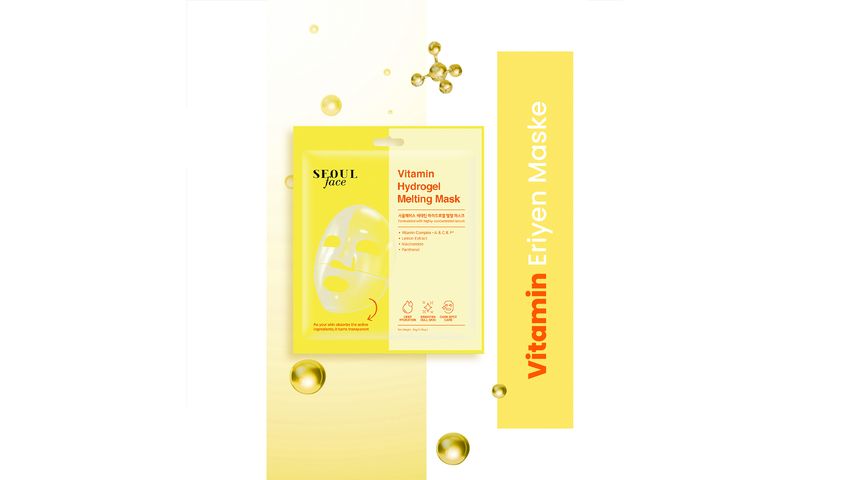 Dermal Kore Vitamin Hydrojel Şeffaflaşan Kore Nemlendirici Eriyen Yüz Maskesi 34 g