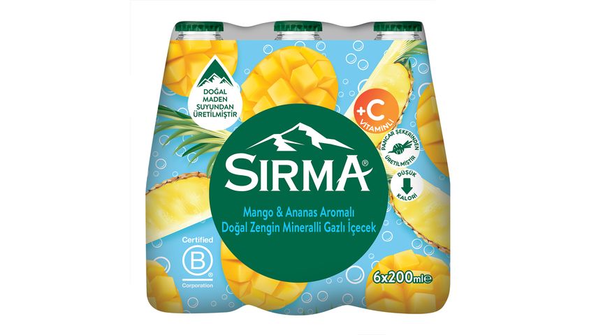 Sırma C+ Mango & Ananas Maden Suyu 6x200 ml