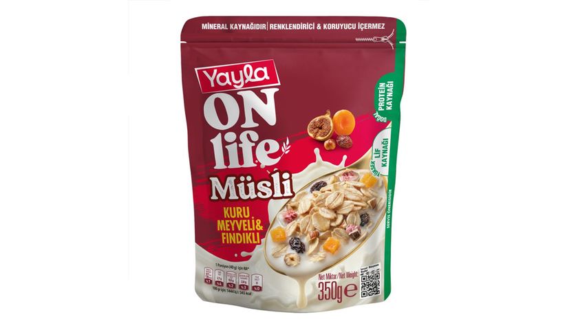 Yayla Onlife Dried Fruit & Hazelnut Muesli 350 g