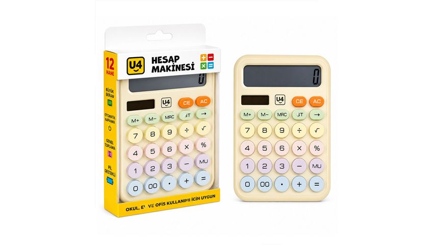 U4 Colorful 12-Digit Solar Calculator