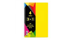 U4 3+1 PP Cover, 100-Sheet Spiral Multi-Subject Notebook with Dividers
