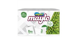 Maylo 3 Katlı Bambu Katkılı 8'li Kağıt Havlu