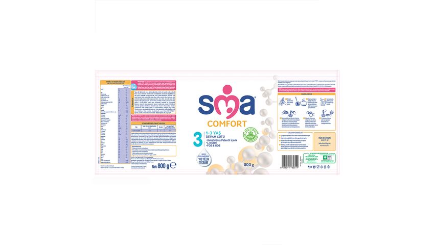 Sma Comfort 3 1-3 Yaş Devam Sütü 800 g