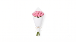 Pembe Gül Buketi 50 cm 7'li