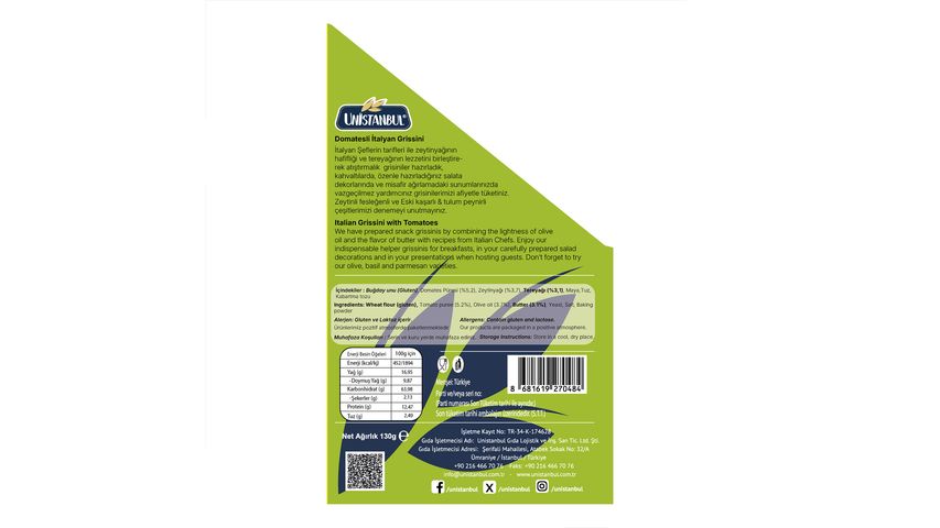 Unistanbul Domatesli Grissini 130 g