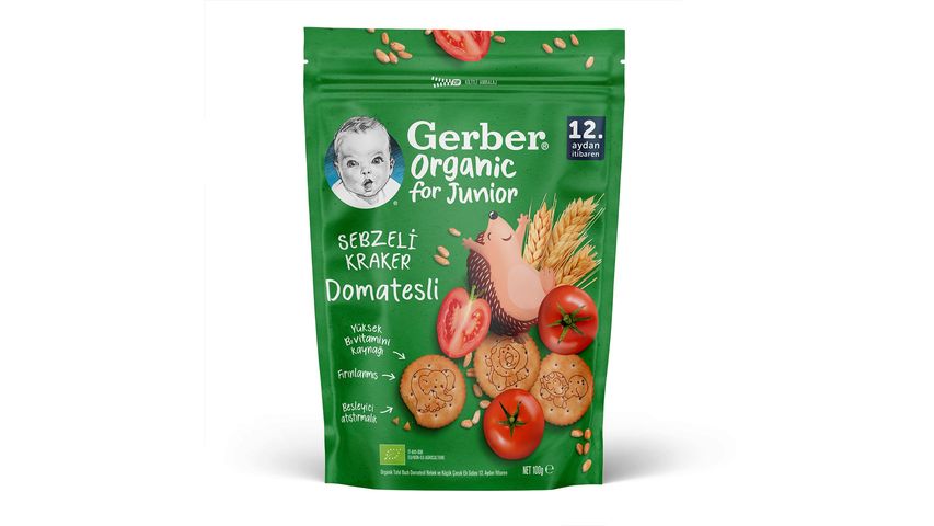 Gerber Organik Tahıl Bazlı Domatesli Sebzeli Kraker 100 g