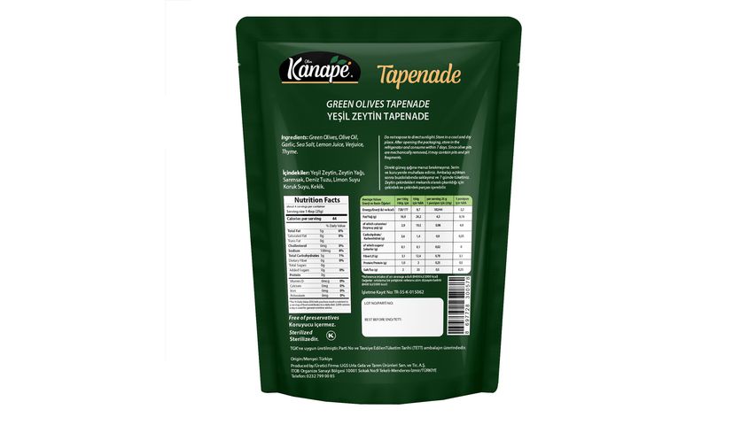 Kanape Green Olive Tapenade 85 g