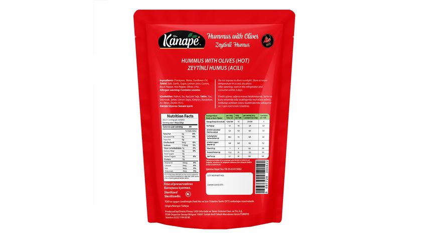 Kanape Spicy Olive Hummus 85 g