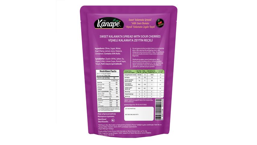 Kanape Kalamata Olive & Sour Cherry Jam 85 g
