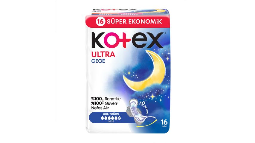 Kotex Ultra Gece Hijyenik Ped 16'lı