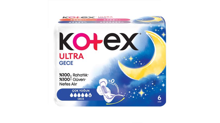 Kotex Ultra Single Gece Hijyenik Ped 6'lı