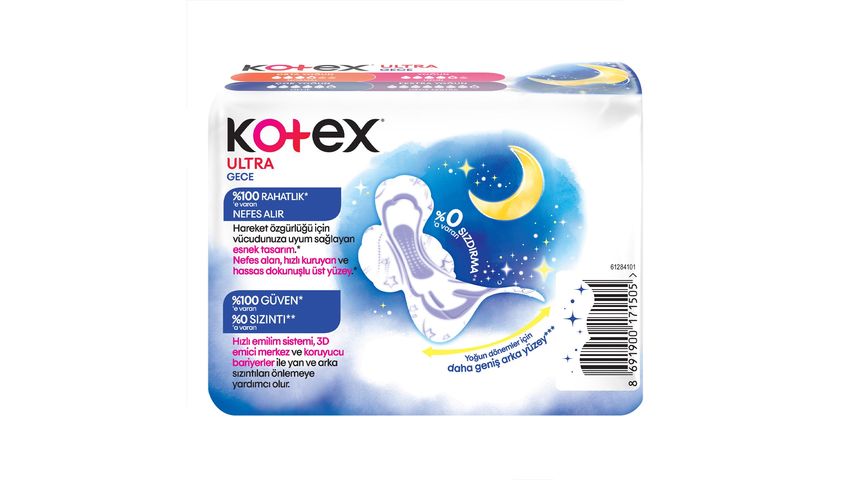 Kotex Ultra Single Gece Hijyenik Ped 6'lı