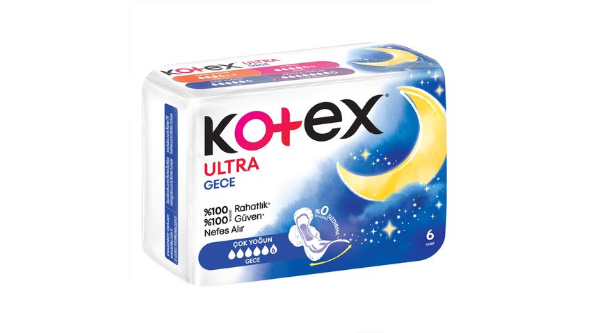 Kotex Ultra Single Gece Hijyenik Ped 6'lı