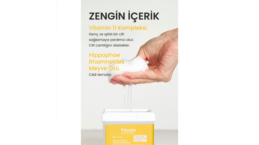 Dermal Vitamin Toner Pad Canlandırıcı & Aydınlatıcı Tonik Pedi 12 Adet