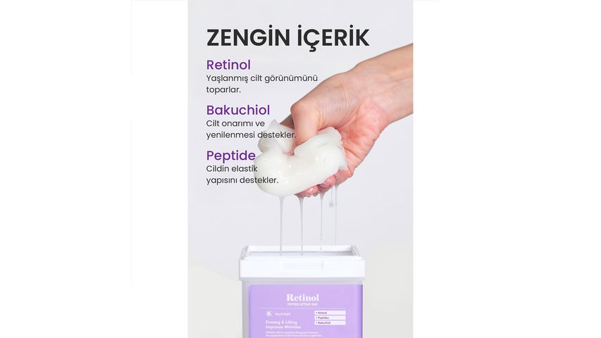 Dermal Retinol Peptide Toner Pads for Firming & Elasticity 12 pcs