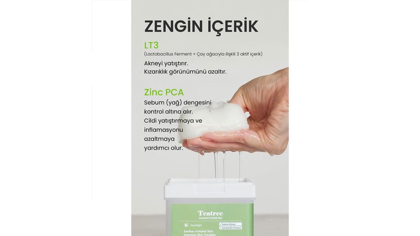 Dermal Tea Tree Toner Pads for Soothing & Sebum Control 12 pcs