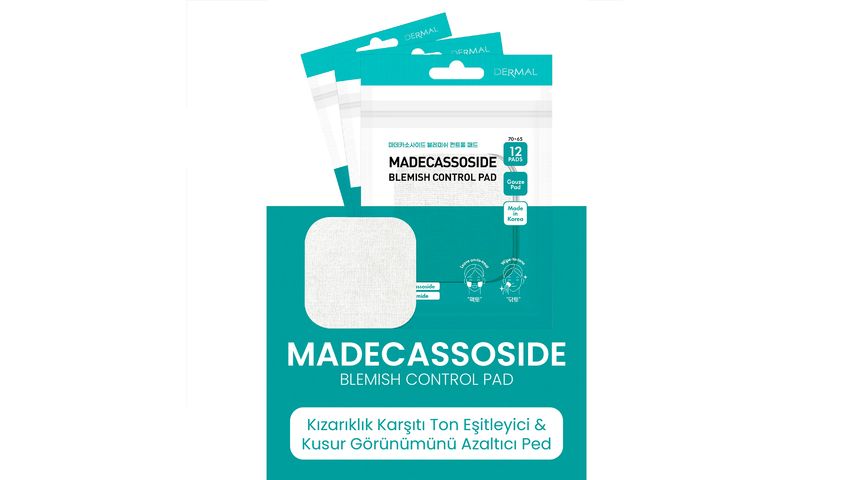 Dermal Madecassoside Control Toner Pads for Redness Relief & Tone Correction 12 pcs