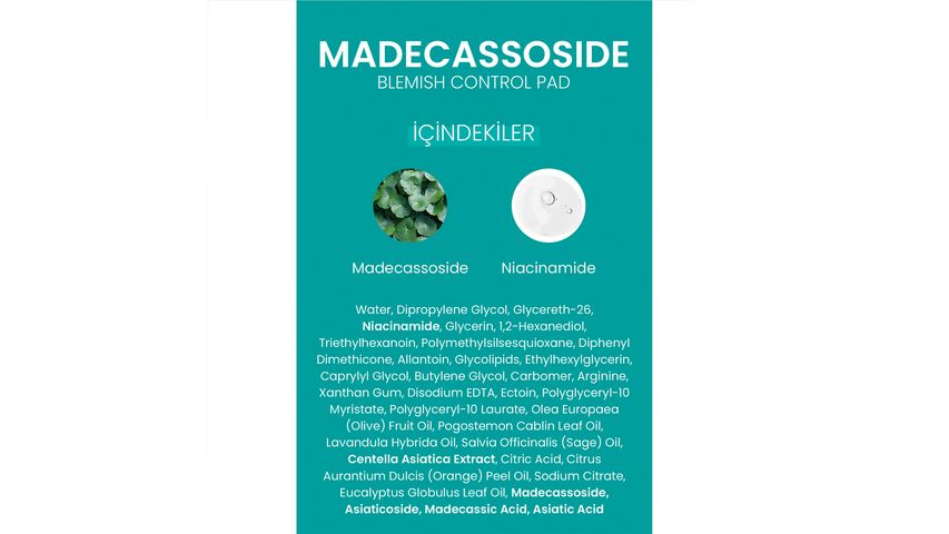 Dermal Madecassoside Control Toner Pads for Redness Relief & Tone Correction 12 pcs