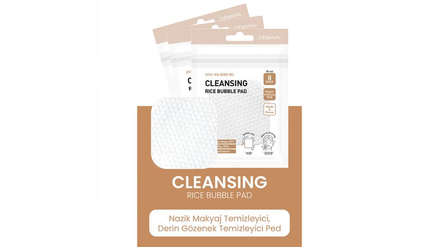 Dermal Rice Extract Face & Pore Cleansing Pads 8 pcs