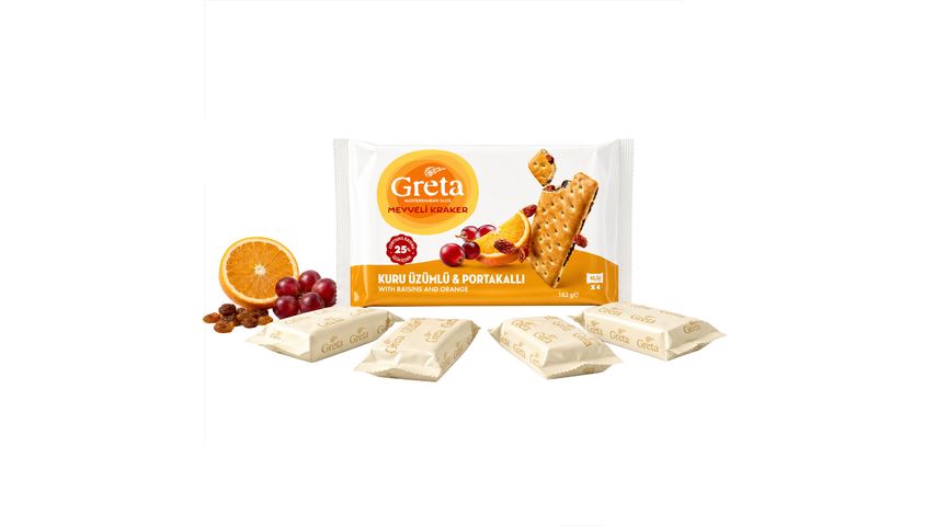 Greta Orange & Raisin Fruit Cracker 4 x 40.5 g