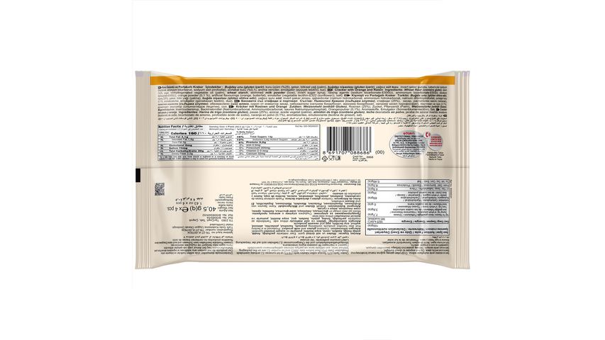 Greta Orange & Raisin Fruit Cracker 4 x 40.5 g