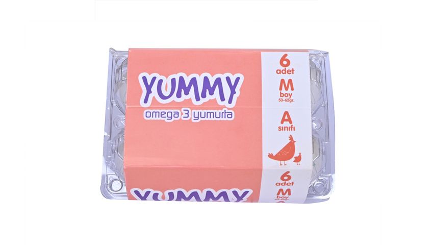 Yummy 6-Pack Omega Eggs 53-62 g