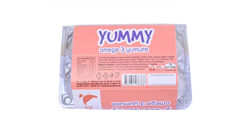 Yummy 6-Pack Omega Eggs 53-62 g