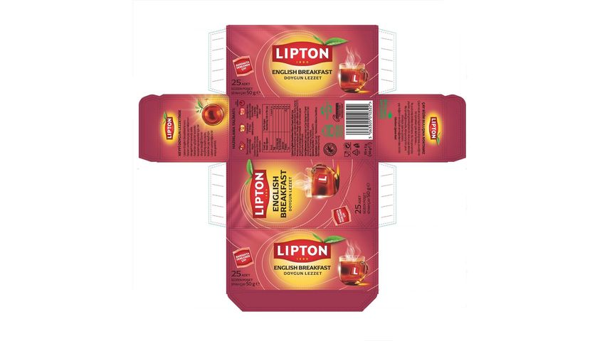 Lipton English Breakfast Cup Tea Bags 25 Bags 50 g