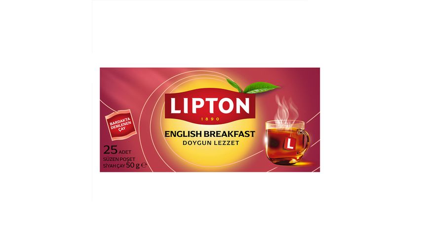 Lipton English Breakfast Cup Tea Bags 25 Bags 50 g