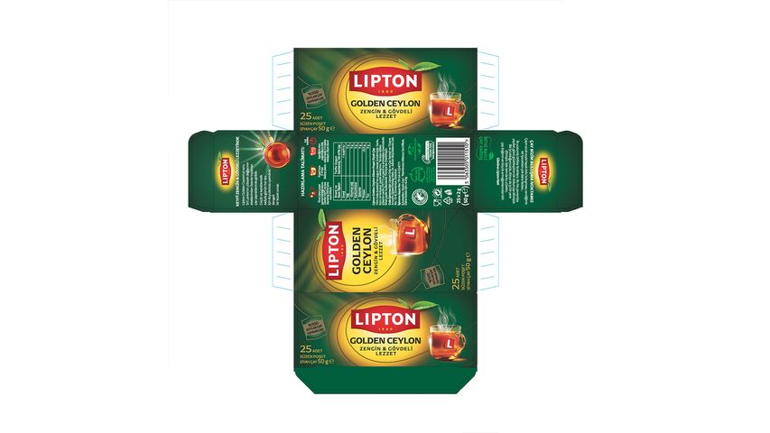 Lipton Golden Ceylon Bardak Poşet Siyah Çay 25'li 50 g