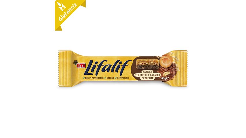 Eti Lifalif Kayısılı & Yer Fıstıklı & Kakaolu Meyve Bar 35 g