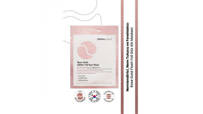 Dermal Korea Rose Gold Glitter Foil Eye Mask 4 g
