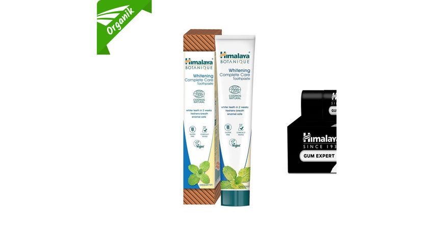 Himalaya Whitening Complete Care Toothpaste Ecocert Cosmos Certified Organic Active & Mint Flavored 75 ml
