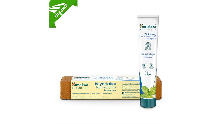 Himalaya Whitening Complete Care Toothpaste Ecocert Cosmos Certified Organic Active & Mint Flavored 75 ml