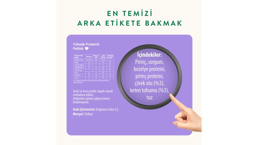 Weefood Çörek Otu & Keten Tohumlu Yüksek Proteinli Patlak 80 g