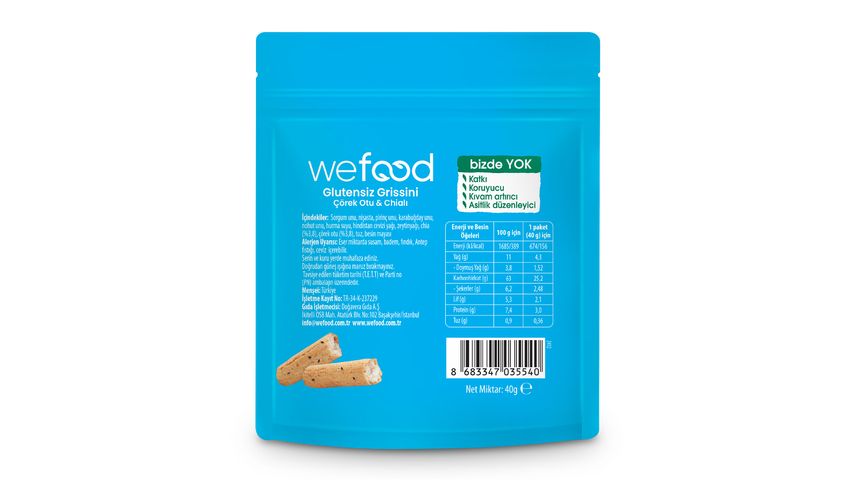 Wefood Gluten-Free Nigella & Chia Grissini 40 g