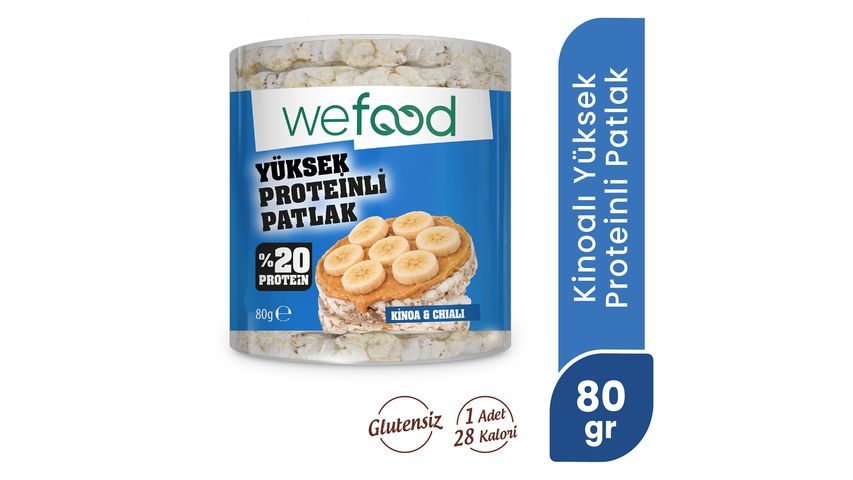 Weefood Kiona & Chiali Yüksek Proteinli Patlak 80 g